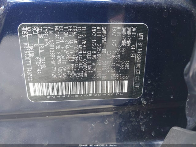 Продаж на аукціоні авто 2024 Nissan Rogue Sv Intelligent Awd, vin: JN8BT3BB9RW177726, номер лоту: 44911812