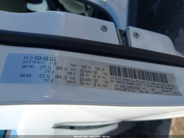 Продажа на аукционе авто 2019 Jeep Cherokee Latitude Fwd, vin: 1C4PJLCX4KD143342, номер лота: 44911828