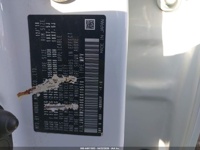 Продаж на аукціоні авто 2019 Honda Cr-v Ex-l, vin: JHLRW2H80KX010570, номер лоту: 44911853