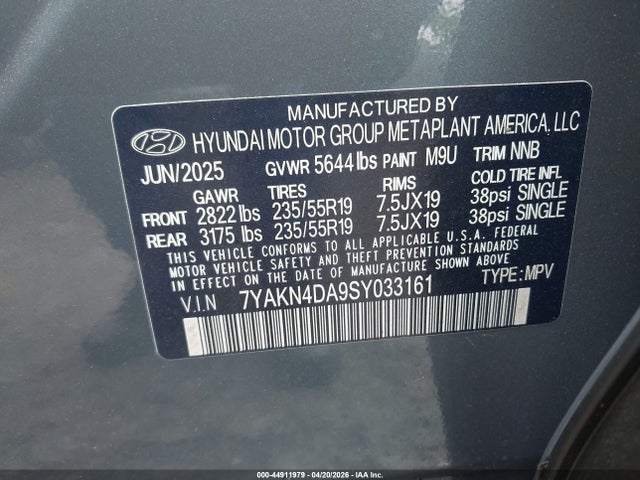 Hyundai Ioniq 5 Sel 2025 7YAKN4DA9SY033161 Image 9