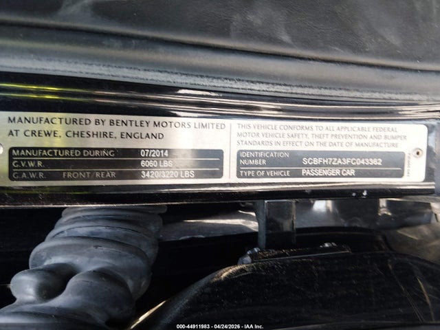 Bentley CONTINENTAL GT V8 S 2015 SCBFH7ZA3FC043362 Image 9