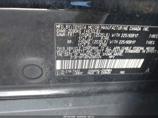 Aukcja sprzedaży 2023 Toyota Rav4 Xle, vin: 2T3P1RFV6PW396024, numer aukcji: 44912059