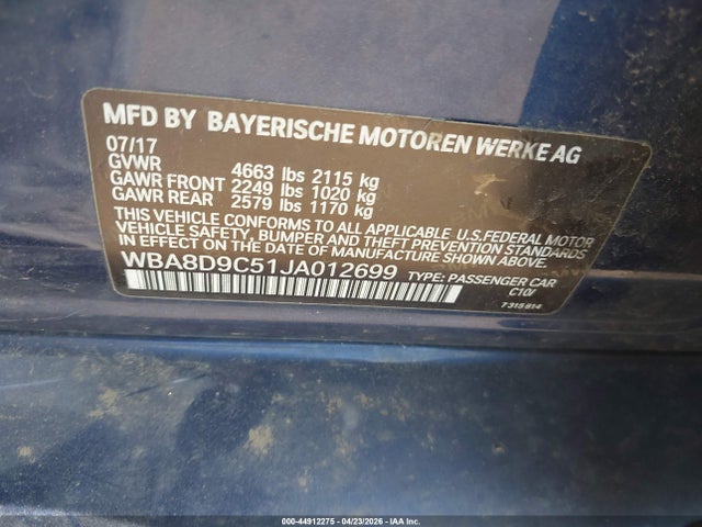 WBA8D9C51JA012699 BMW 330i Xdrive