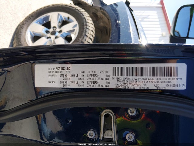 44912397 :رقم المزاد ، 3C6RR7LT8GG225825 vin ، 2016 Ram 1500 Big Horn مزاد بيع