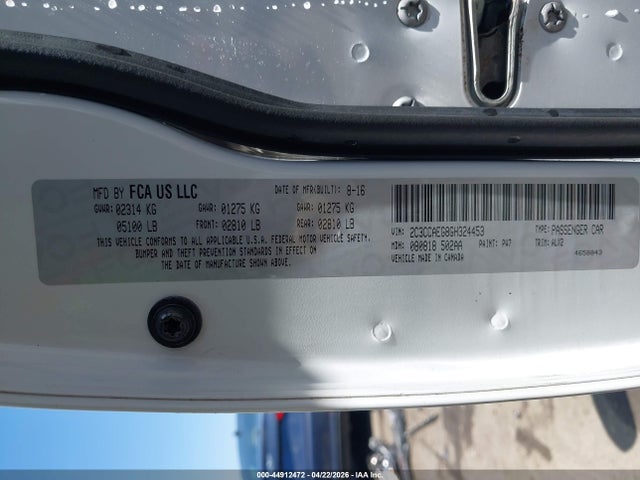 44912472 :رقم المزاد ، 2C3CCAEG8GH324453 vin ، 2016 Chrysler 300c مزاد بيع