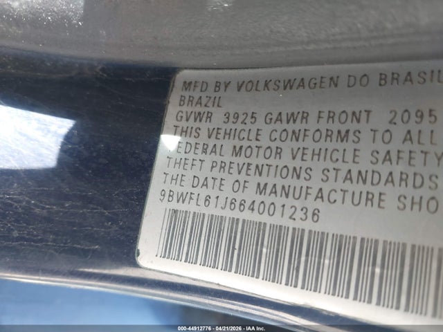 Aukcja sprzedaży 2006 Volkswagen Golf Gl 2.0l, vin: 9BWFL61J664001236, numer aukcji: 44912776