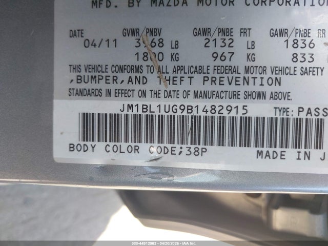 Продажа на аукционе авто 2011 Mazda Mazda3 I Sport, vin: JM1BL1UG9B1482915, номер лота: 44912903