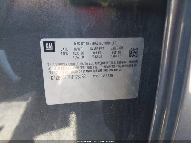 Chevrolet MALIBU LS 2017 1G1ZB5ST7HF173733 Image 9
