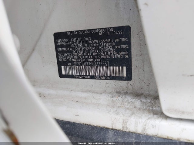 JF2GTACC6N9223357 Subaru Crosstrek Premium