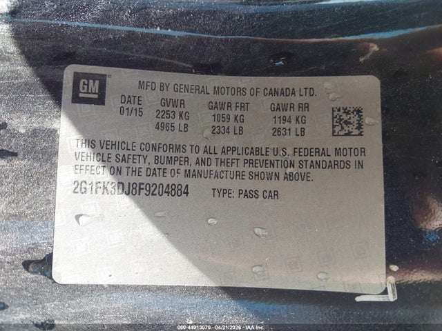 Chevrolet CAMARO 2SS 2015 2G1FK3DJ8F9204884 Image 9