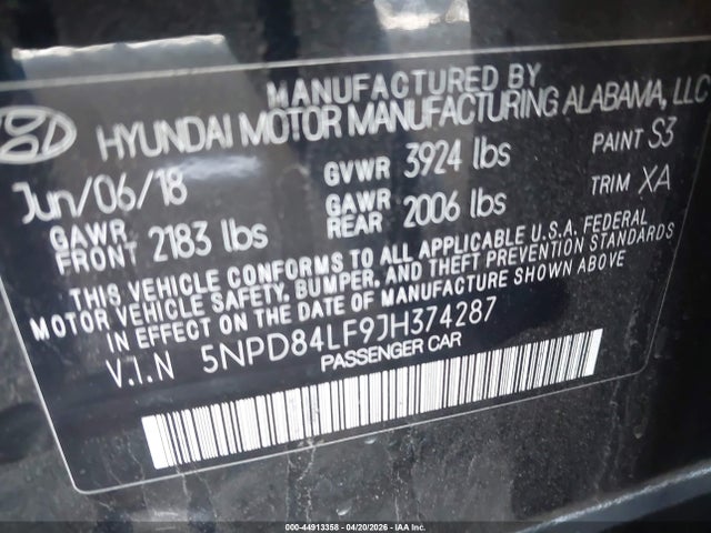 Hyundai Elantra Value Edition 2018 5NPD84LF9JH374287 Image 9
