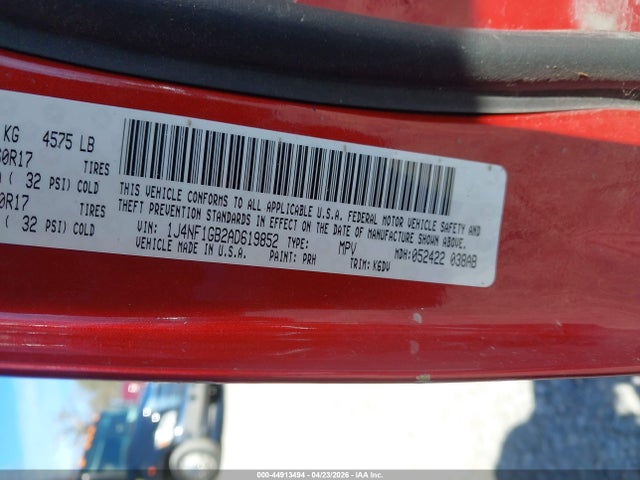 2010 Jeep Patriot Sport მანქანა იყიდება აუქციონზე, vin: 1J4NF1GB2AD619852, აუქციონის ნომერი: 44913494