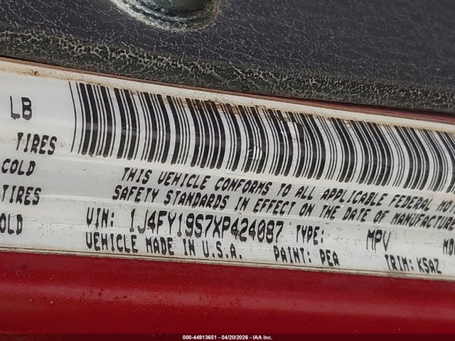 44913651 :رقم المزاد ، 1J4FY19S7XP424087 vin ، 1999 Jeep Wrangler Sport مزاد بيع