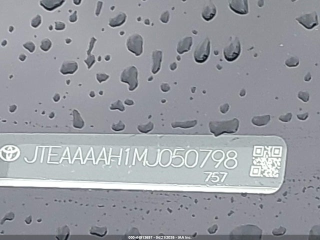 Aukcja sprzedaży 2021 Toyota Venza Xle, vin: JTEAAAAH1MJ050798, numer aukcji: 44913697