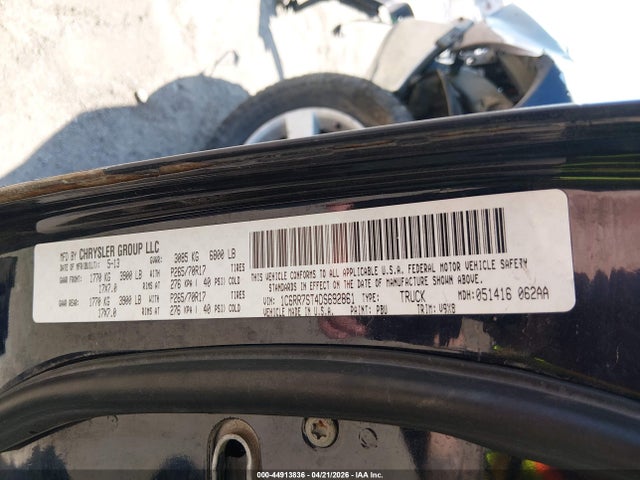 Продаж на аукціоні авто 2013 Ram 1500, vin: 1C6RR7ST4DS692861, номер лоту: 44913836