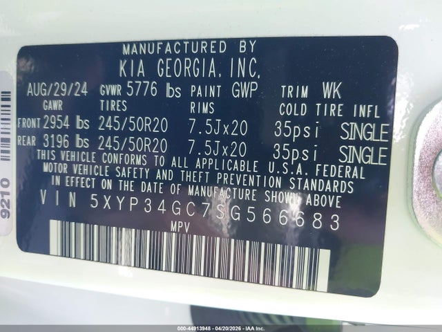 5XYP34GC7SG566683 KIA Telluride Ex
