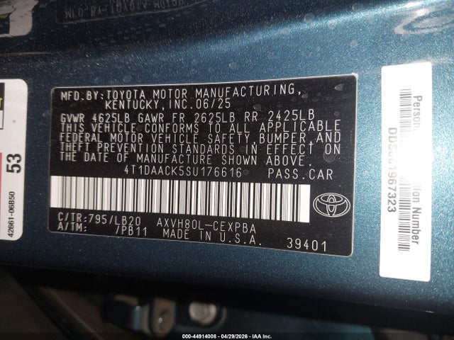 Toyota CAMRY XSE 2025 4T1DAACK5SU176616 Image 9