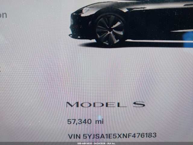 Продажа на аукционе авто 2022 Tesla Model S Dual Motor All-wheel Drive, vin: 5YJSA1E5XNF476183, номер лота: 44914030