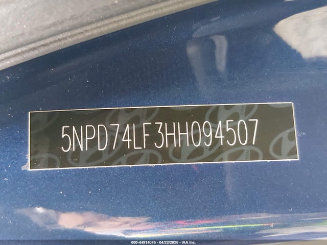 Hyundai ELANTRA SE 2017 5NPD74LF3HH094507 Image 9