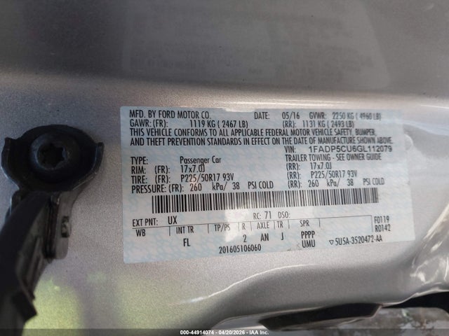 Ford C-max Energi Sel 2016 1FADP5CU6GL112079 Image 9