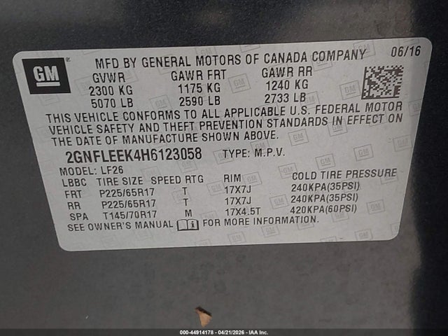Chevrolet EQUINOX LS 2017 2GNFLEEK4H6123058 Image 9