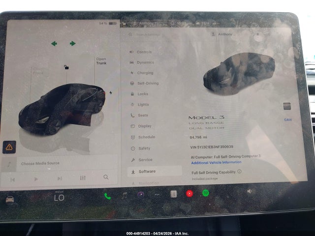Продаж на аукціоні авто 2022 Tesla Model 3 Long Range Dual Motor All-wheel Drive, vin: 5YJ3E1EB3NF350939, номер лоту: 44914203