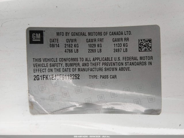 Chevrolet CAMARO 2SS 2015 2G1FK1EJ0F9118262 Image 9