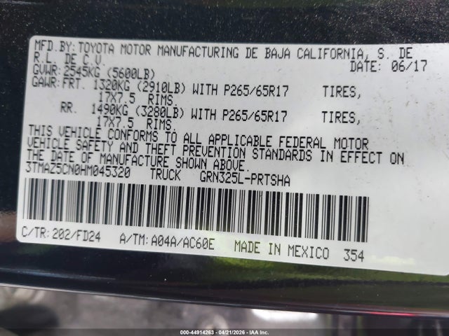 3TMAZ5CN0HM045320 Toyota Tacoma Trd Sport