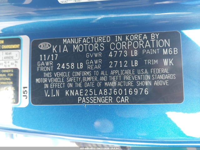 2018 Kia Stinger Premium მანქანა იყიდება აუქციონზე, vin: KNAE25LA8J6016976, აუქციონის ნომერი: 44914513