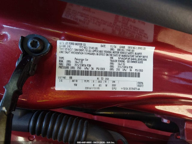 Ford FOCUS SE 2017 1FADP3F24HL205358 Image 9