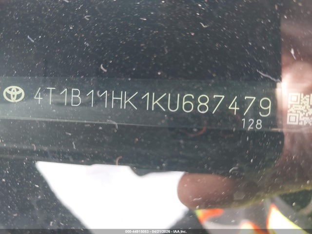 2019 Toyota Camry Se მანქანა იყიდება აუქციონზე, vin: 4T1B11HK1KU687479, აუქციონის ნომერი: 44915083