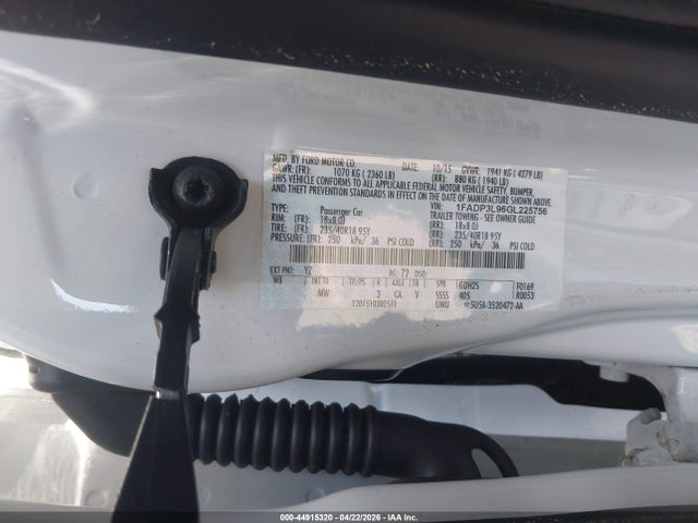 2016 Ford Focus St მანქანა იყიდება აუქციონზე, vin: 1FADP3L96GL225756, აუქციონის ნომერი: 44915320