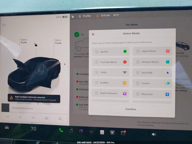 Aukcja sprzedaży 2026 Tesla Model Y All-wheel Drive/long Range Launch Series/premium All-wheel Drive, vin: 7SAYGDEE7TA628539, numer aukcji: 44915420