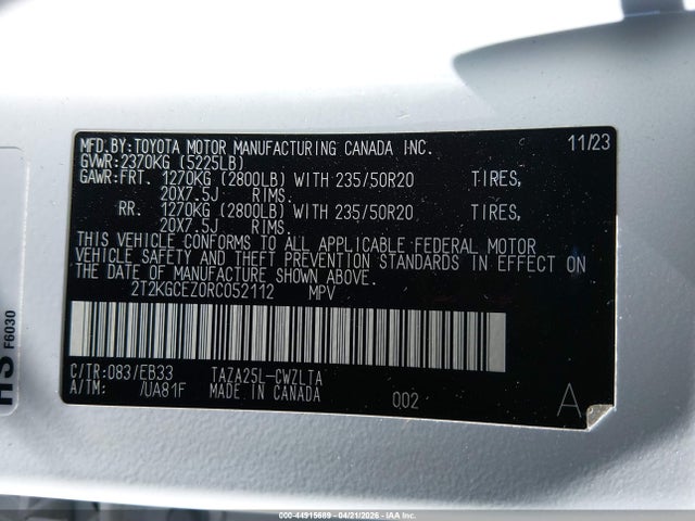 2024 Lexus Nx 350 F Sport Handling მანქანა იყიდება აუქციონზე, vin: 2T2KGCEZ0RC052112, აუქციონის ნომერი: 44915689