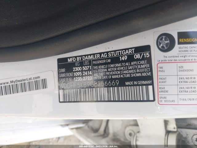 44915797 :رقم المزاد ، WDDHF5KB9GB256669 vin ، 2016 Mercedes-benz E 350 مزاد بيع
