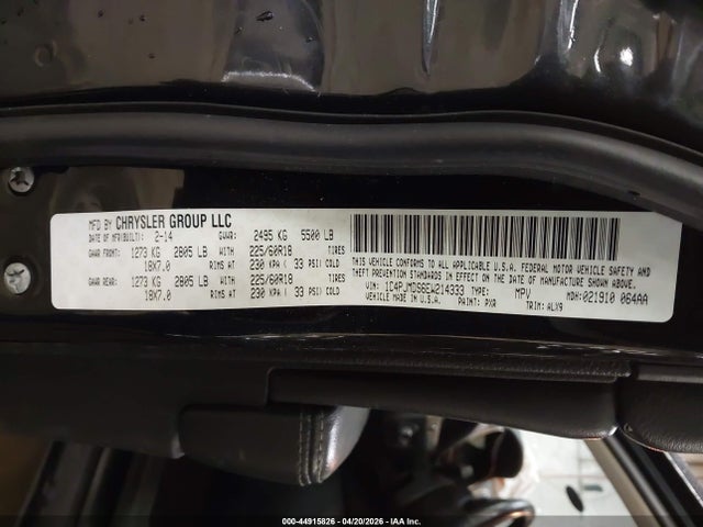 Aukcja sprzedaży 2014 Jeep Cherokee Limited, vin: 1C4PJMDS6EW214333, numer aukcji: 44915826