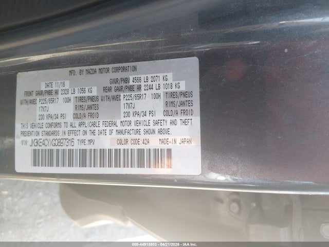 JM3KE4CYXG0897316 Mazda Cx-5 Touring