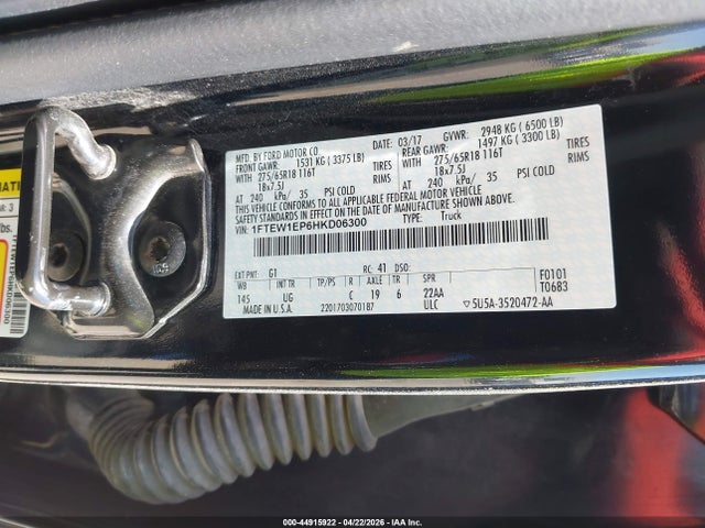 1FTEW1EP6HKD06300 Ford F-150 Xlt