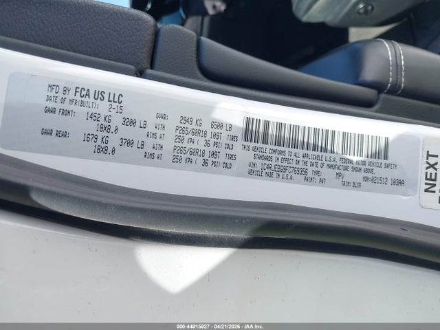 44915927 :رقم المزاد ، 1C4RJEBG9FC769356 vin ، 2015 Jeep Grand Cherokee Limited مزاد بيع