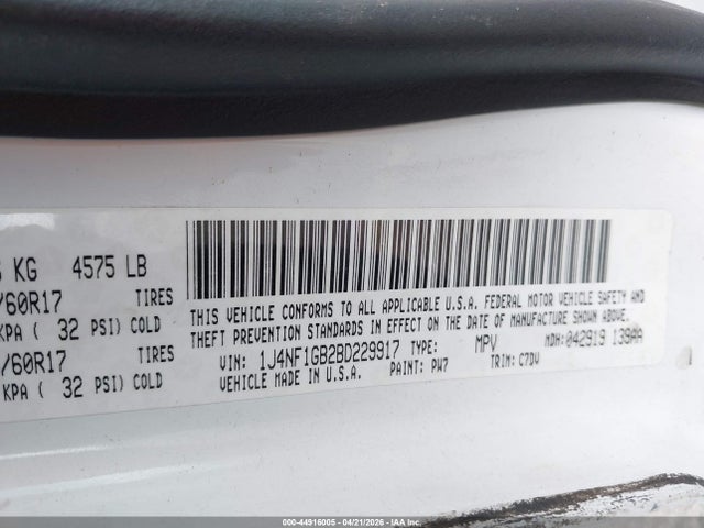 44916005 :رقم المزاد ، 1J4NF1GB2BD229917 vin ، 2011 Jeep Patriot Sport مزاد بيع