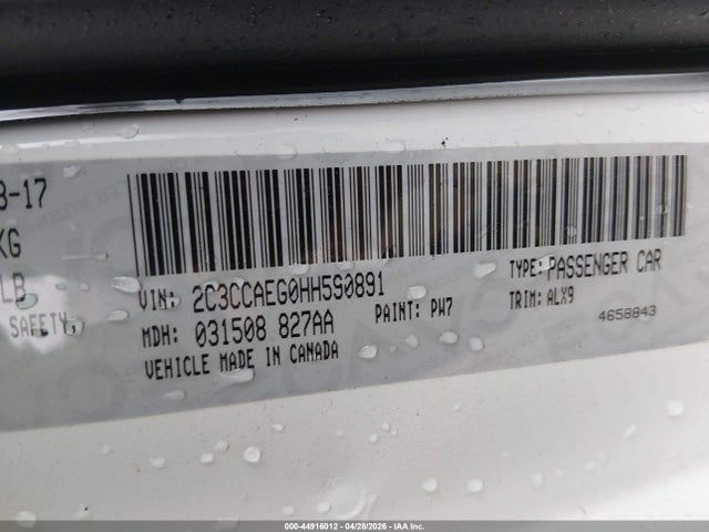 44916012 :رقم المزاد ، 2C3CCAEG0HH590891 vin ، 2017 Chrysler 300c مزاد بيع