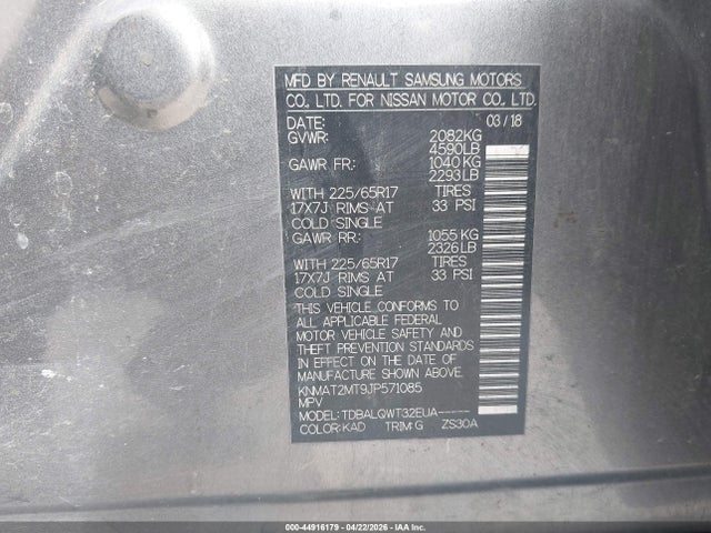 Nissan ROGUE SV 2018 KNMAT2MT9JP571085 Image 9