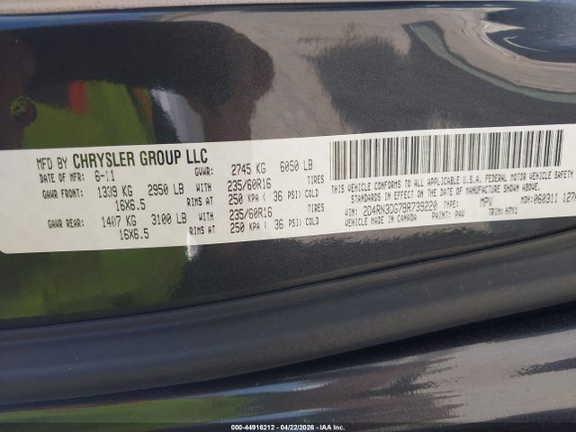 Продажа на аукционе авто 2011 Dodge Grand Caravan Mainstreet, vin: 2D4RN3DG7BR739220, номер лота: 44916212