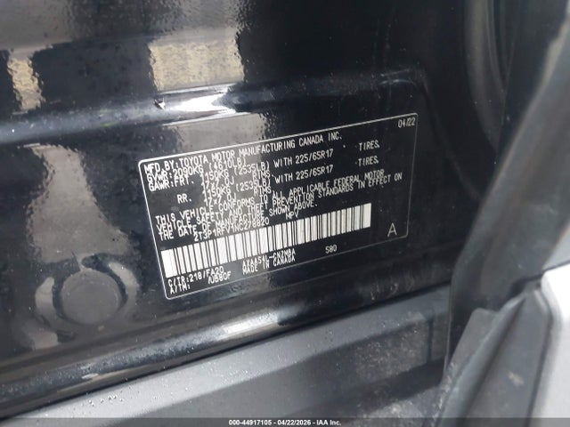Продажа на аукционе авто 2022 Toyota Rav4 Xle, vin: 2T3P1RFV1NC278820, номер лота: 44917105