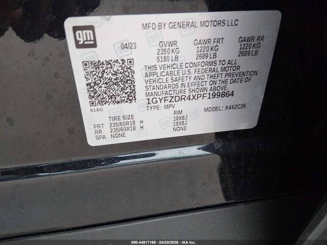 Продажа на аукционе авто 2023 Cadillac Xt4 Awd Premium Luxury, vin: 1GYFZDR4XPF199864, номер лота: 44917169
