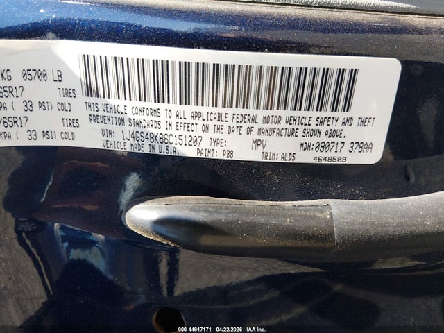 Продажа на аукционе авто 2006 Jeep Grand Cherokee Laredo, vin: 1J4GS48K86C151207, номер лота: 44917171