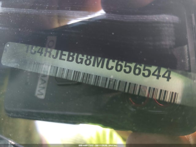 2021 Jeep Grand Cherokee Limited 4x2 მანქანა იყიდება აუქციონზე, vin: 1C4RJEBG8MC656544, აუქციონის ნომერი: 44917332