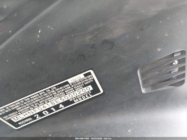 44917452 :رقم المزاد ، MLHNF0418E5000200 vin ، 2014 Honda Nss300 A مزاد بيع