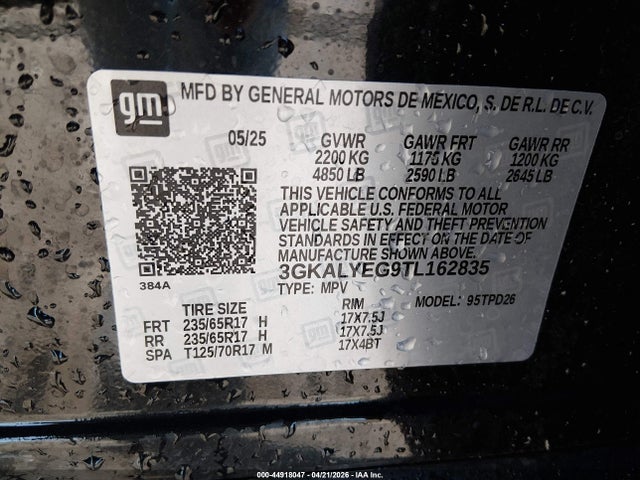 44918047 :رقم المزاد ، 3GKALYEG9TL162835 vin ، 2026 Gmc Terrain Awd At4 مزاد بيع