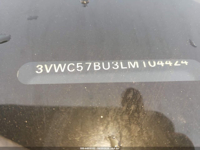 44918102 :رقم المزاد ، 3VWC57BU3LM104424 vin ، 2020 Volkswagen Jetta 1.4t R-line/1.4t S/1.4t Se مزاد بيع